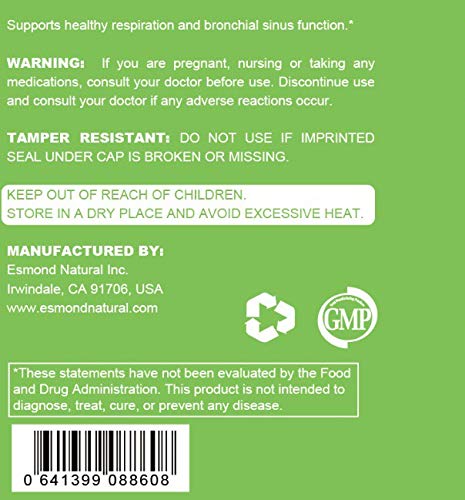 Esmond Natural Lung Cleanser Tablets, 60 Count