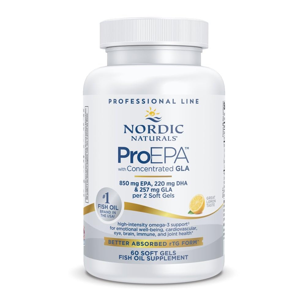 Nordic Naturals ProEPA with Concentrated GLA, Lemon 60 Soft Gels
