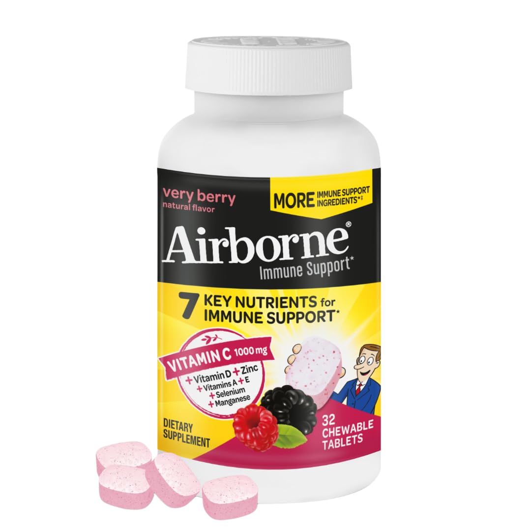 Airborne Vitamin C 1000mg Tablets, 32 Count