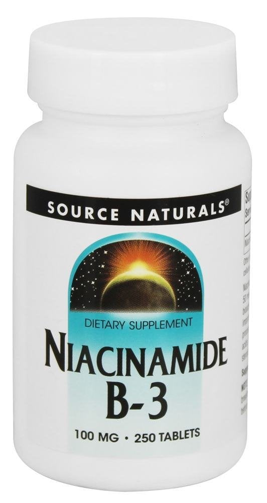Source Naturals Niacinamide B-3 100mg Metabolic Support, 250 Tablets