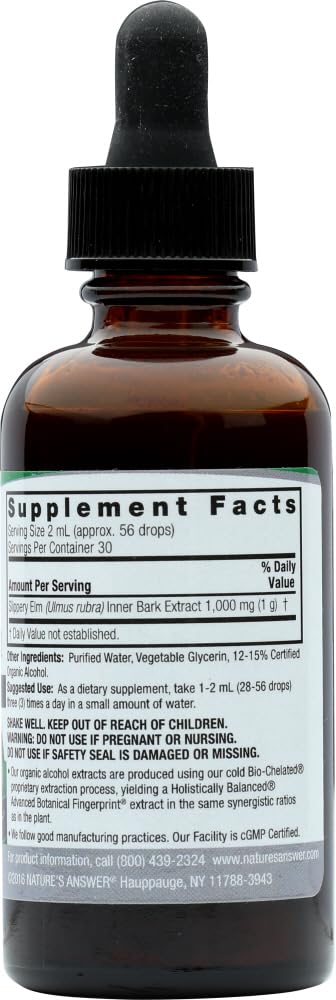 Nature's Answer Slippery Elm Capsules, 2 Capsules