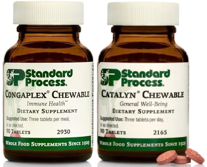 Standard Process Inc. Children's Wellness Chewable Bundle Congaplex & Catalyn Supplement Kit