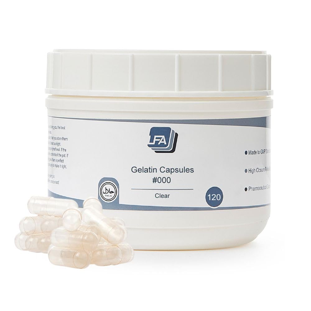 LFA Tablet Presses Empty Gelatin Capsules Size 000, 120 Count