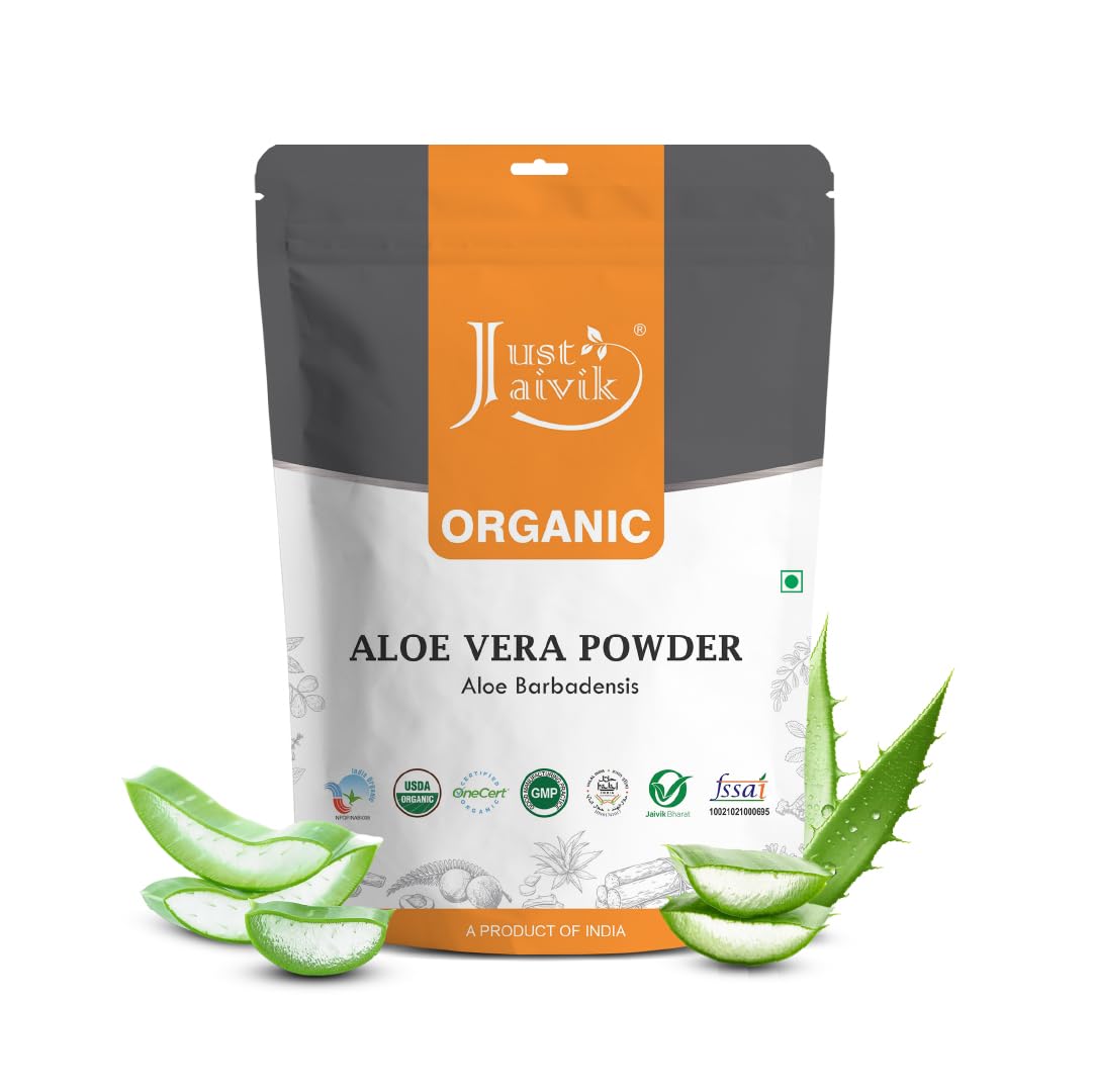 Just Jaivik 100% Organic Aloe Vera Powder 8 Ounce