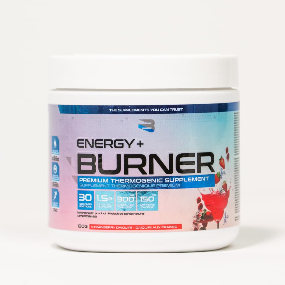 Believe Supplements Energy + Burner Strawberry Daquiri Powder 4.59 Ounce