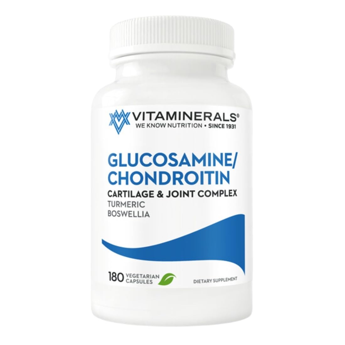 Vitaminerals 128 Glucosamine Joint Support Glucosamine-Chondroitin Complex Capsule, 180 Count