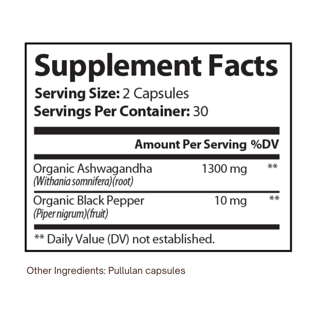 HAPPY MILLIONS Ashwagandha with Black Pepper Capsules 60