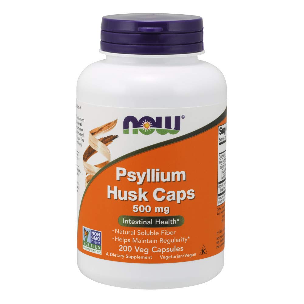 NOW Foods Psyllium Husk 500mg Capsules, 600 Capsules