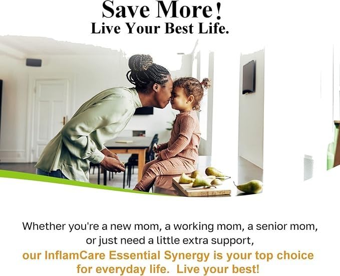 Moms For Nutrition Natural InflamCare 3000MG Essential Synergy Women's Capsule, 60 Count