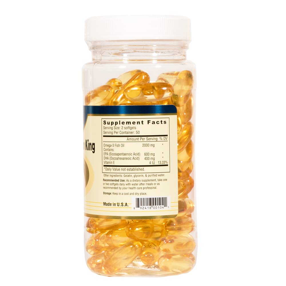 Best in Nature Omega-3 Salmon King Fish Oil 1000mg Softgels 100