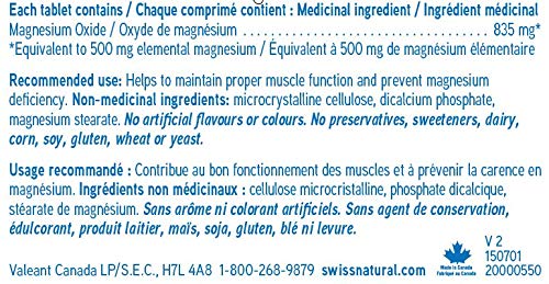 Swiss Natural Magnesium Oxide Hi Pot 835mg Tablet 90 Tablets
