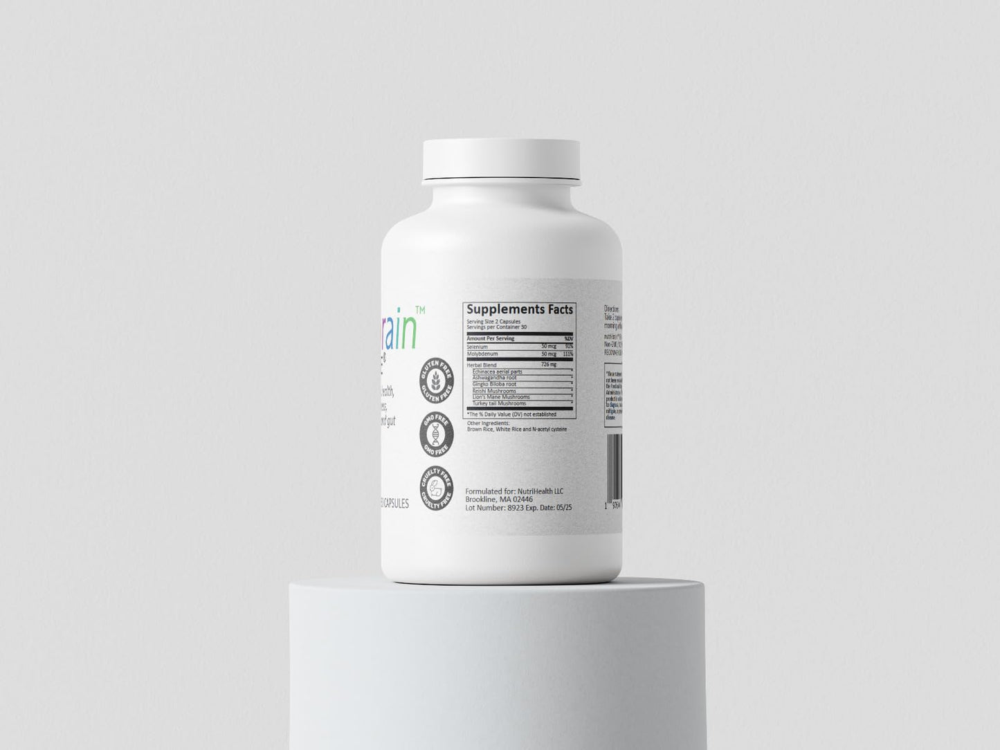 nutri-brain Memory Boosting Productivity & Focus Brain Health Mental Clarity Supplement with Electrocide Capsule 60 Capsules