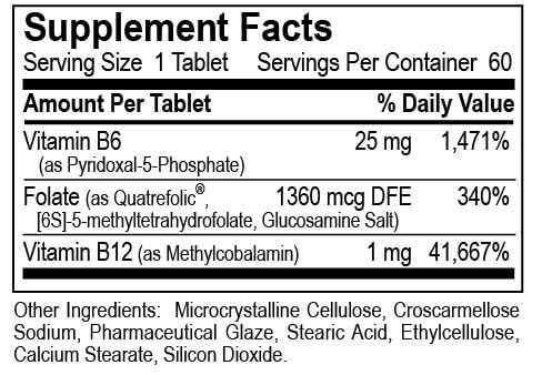 Generic Active B12, B6 & Folate 60 Tablets