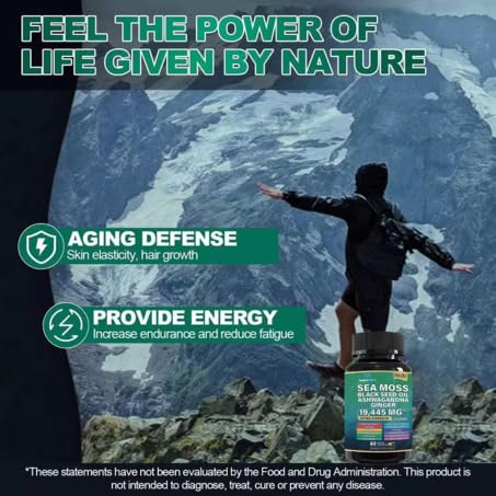 ModernMedina Sea Moss Herbal Supplement 60 Capsules