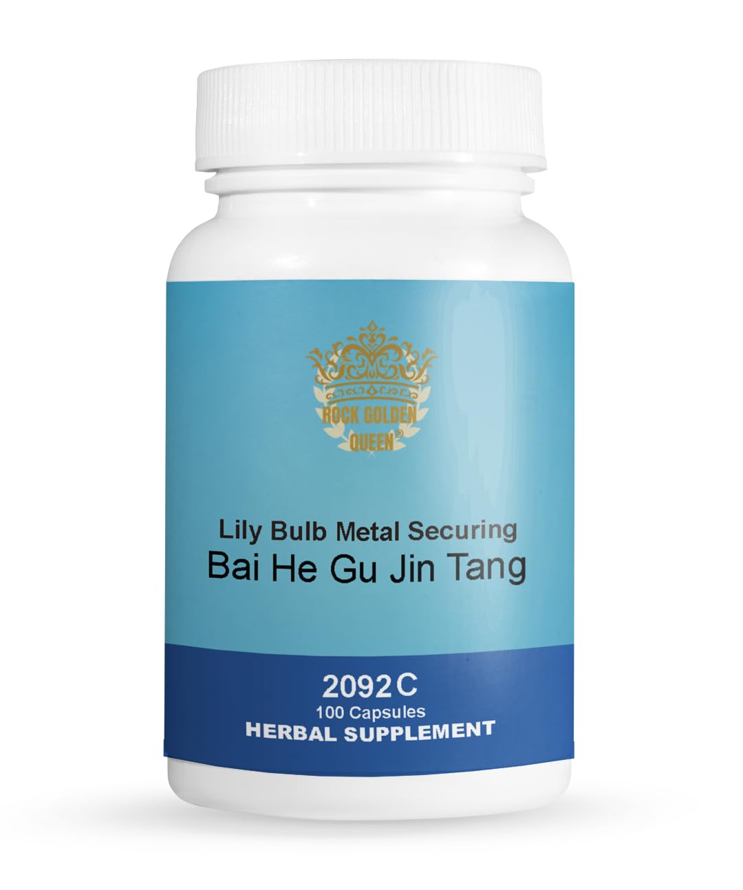 Rock Golden Queen Bai He Gu Jin Tang/Lily Bulb Metal-Securing Decoction Capsules, 100 Count