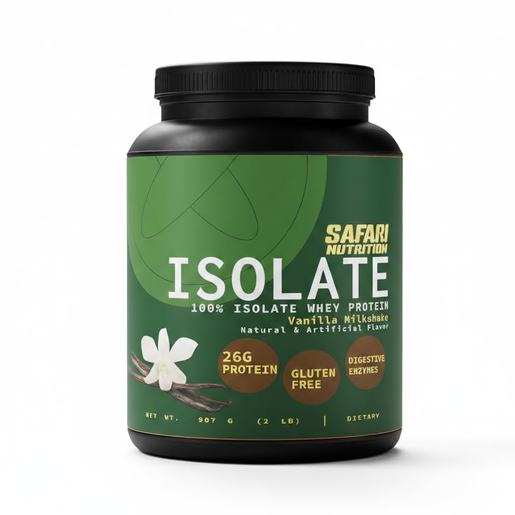 Safari Nutrition 100% Isolate Premium Protein Powder Vanilla, 32 Servings
