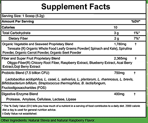 Herbal Nutrition Greens Powder Superfood Fruits & Vegetables Blend Probiotics & More, 3-Pack