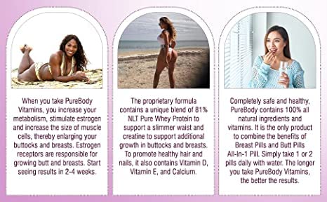 Pure BioTechnologies Butt Enhancer and Breast Enhancer Vitamins Capsule 30 Count