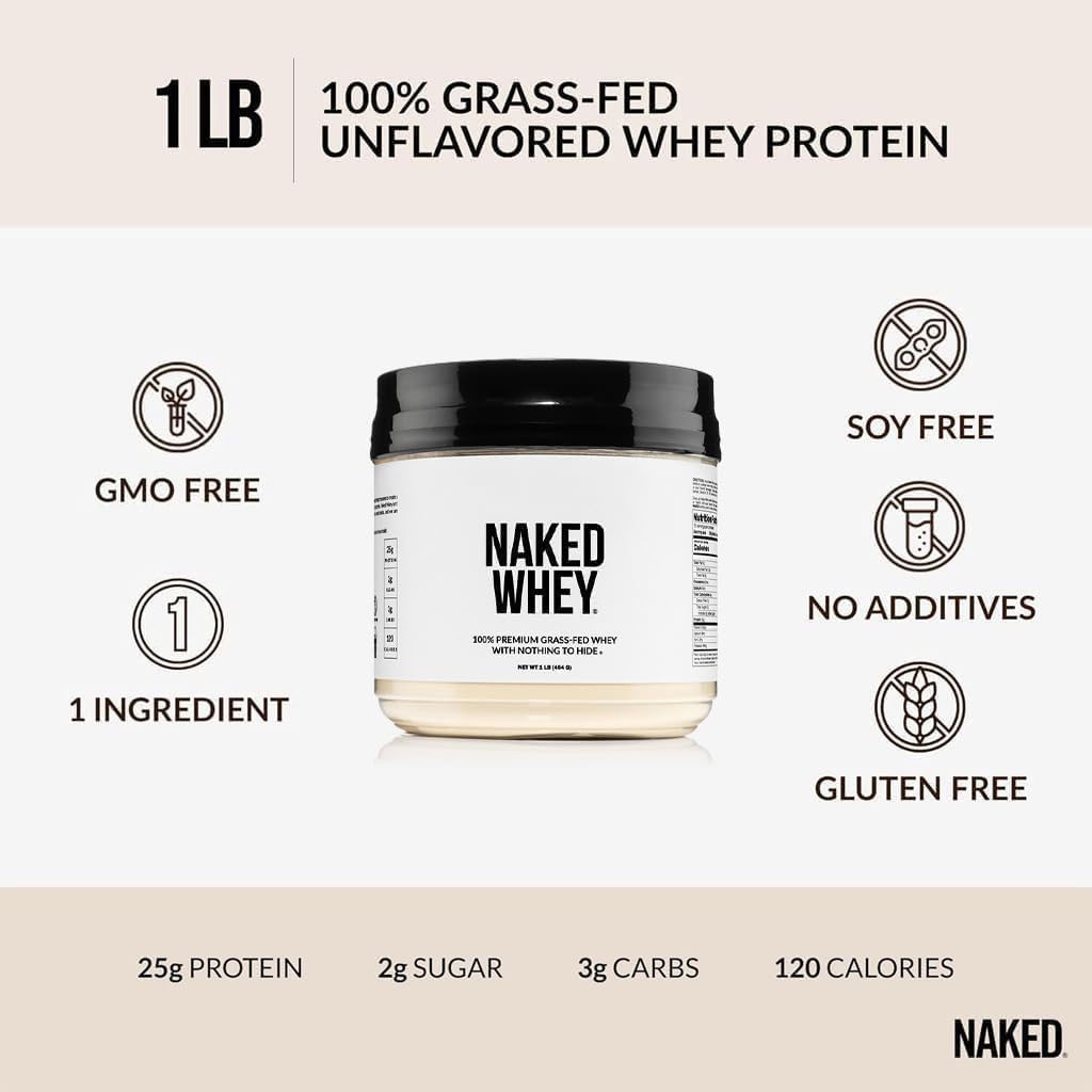 NAKED Whey Protein Powder, 16 oz
