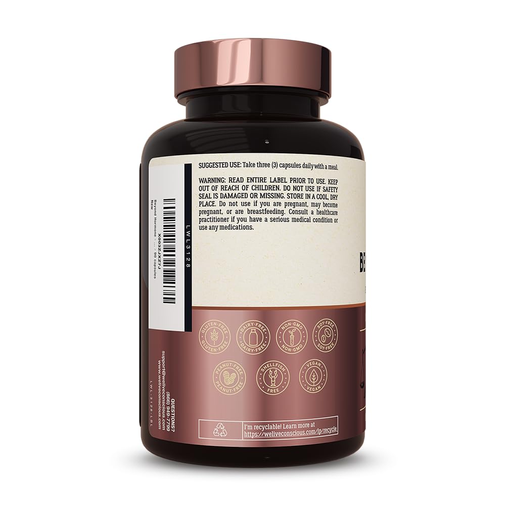 Live Conscious Beyond Hormone Daily Menopause & PMS Supplement Capsules 180