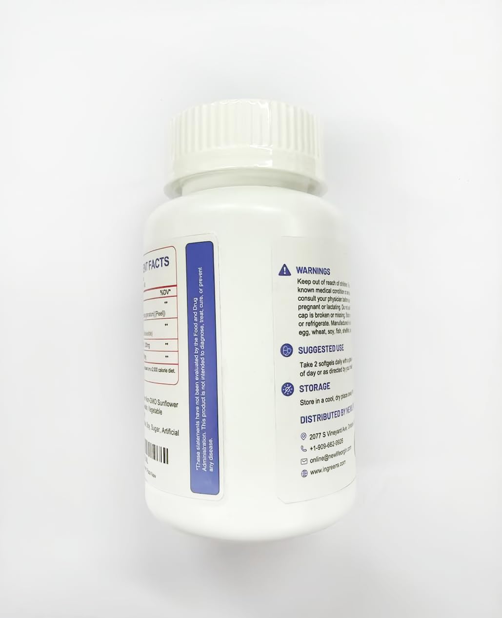 inGreens Urolithin A 1000mg with NAD+ 300mg, CoQ10 200mg, and Trans-Resveratrol 200mg Softgels, 300 Count