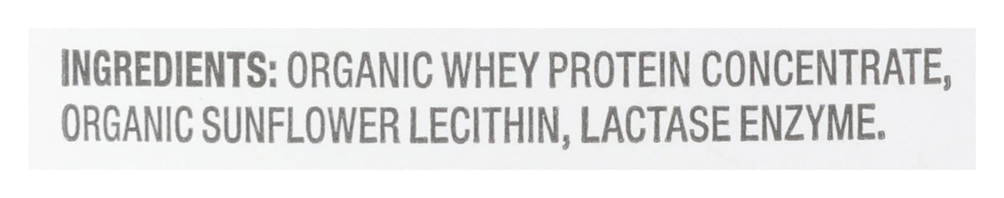 Simply Tera's Whey Protein Powder Plain Lactose Free Organic, 12 Ounce