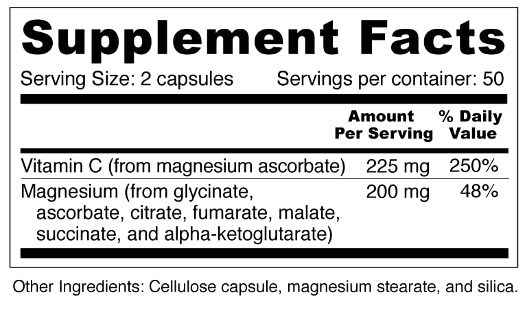 Wellness Resources RelaxaMag Magnesium Glycinate Capsules, 100 Capsules
