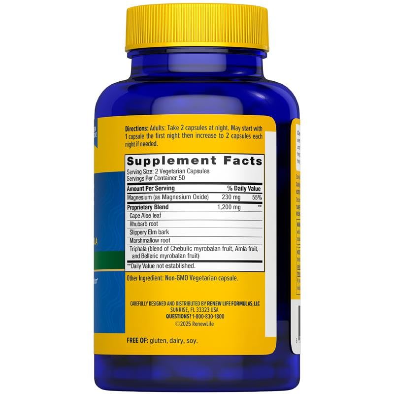 Renew Life Cleanse More Herbal Formula with Magnesium Capsules 60 Count