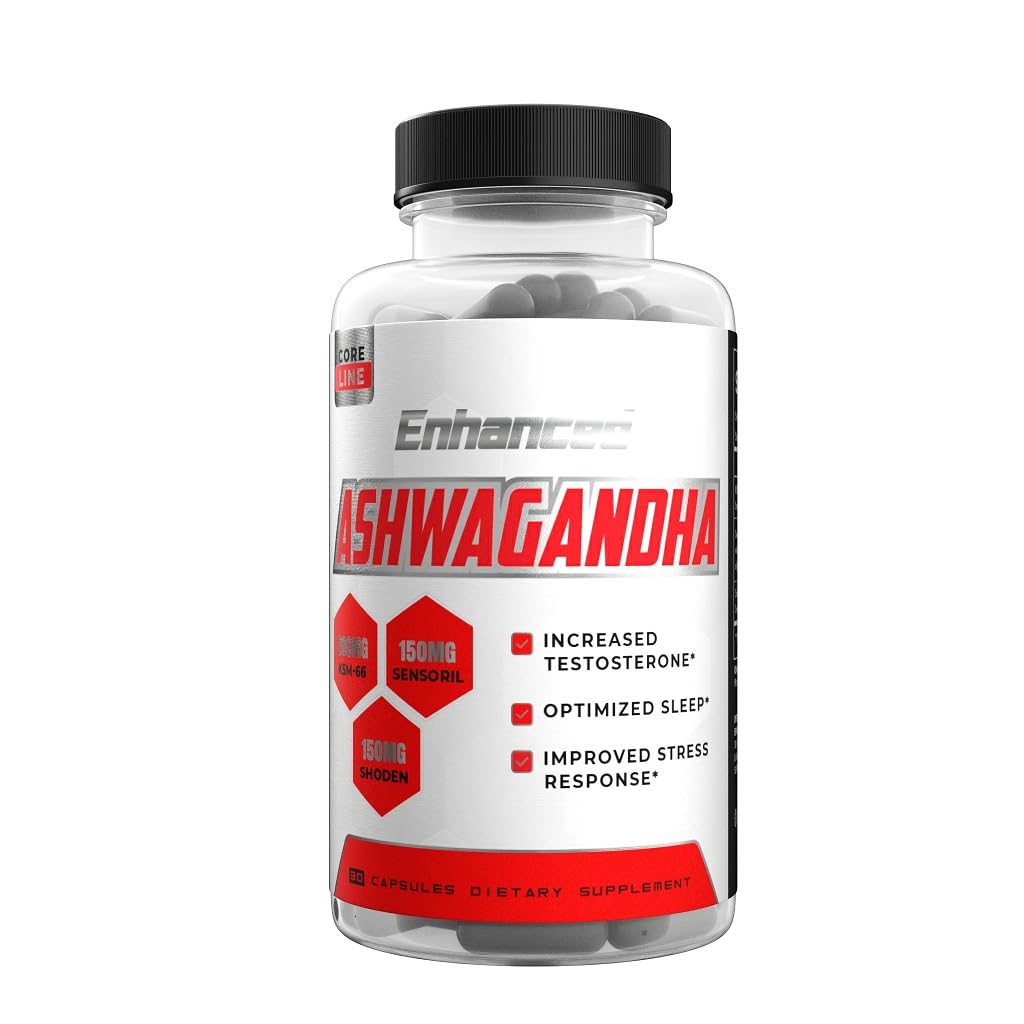 Enhanced Ashwagandha Capsules with Sensoril, Ashwagandha KSM-66 & Shoden, 30 Capsules