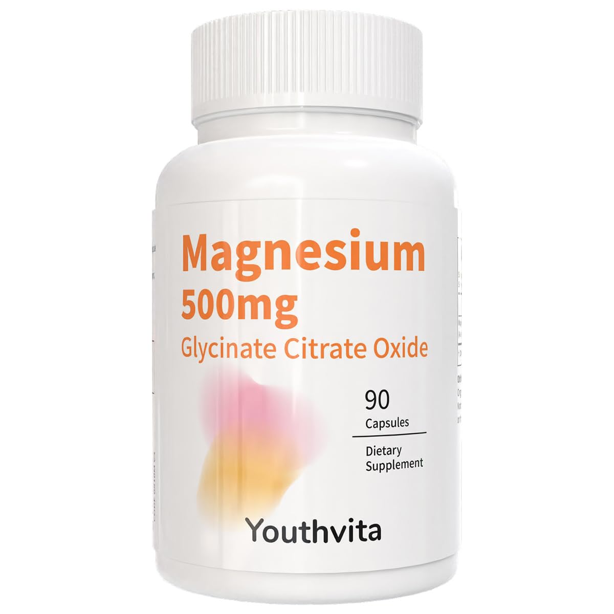 YOUTHVITA Magnesium Glycinate, Citrate, Oxide Capsule, 90 Count