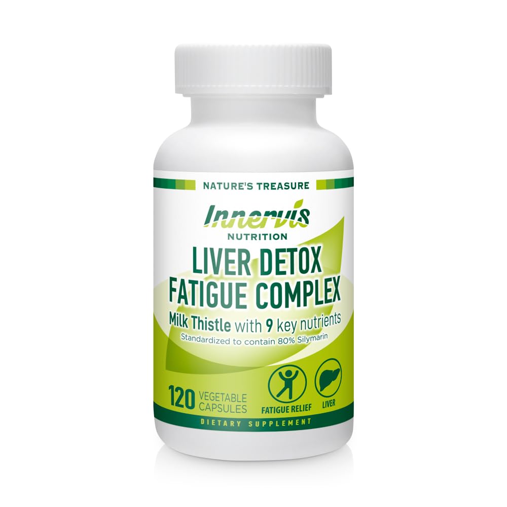 INNERVISNUTRITION Liver Detox & Energy Support Milk Thistle + 9 Key Ingredients, Metabolism & Liver Health, 120 Veg Capsules