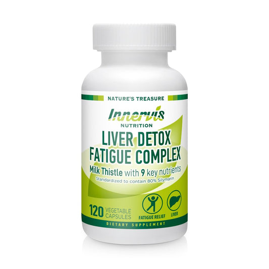 INNERVISNUTRITION Liver Detox & Energy Support Milk Thistle + 9 Key Ingredients, Metabolism & Liver Health, 120 Veg Capsules