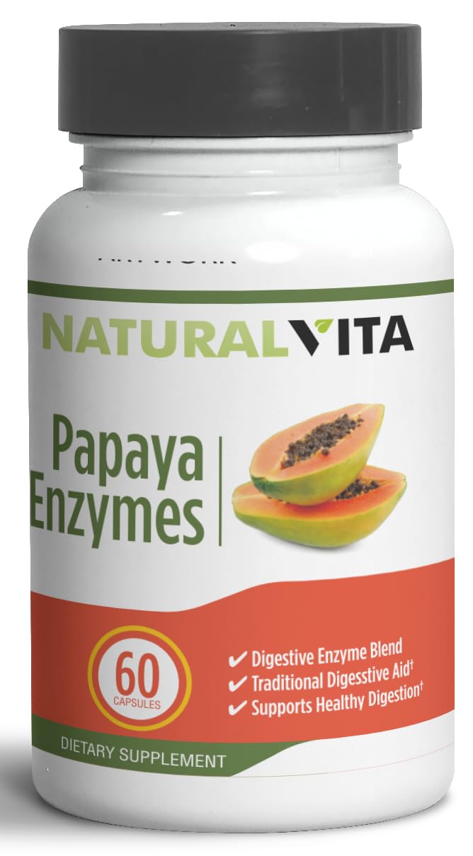 Generic Natural Vita Papaya Enzymes Capsule, 60 Count