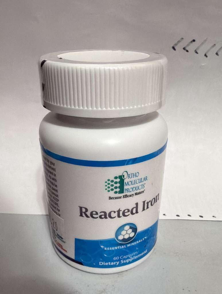 Ortho Molecular Products Reacted Iron Capsule, 1 Count