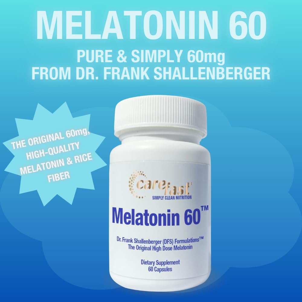 CAREFAST Pure Melatonin 60mg Capsule, 180 Count