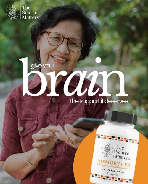 The Source Matters Memory CPR Cognitive & Brain Health Support with Ginkgo Biloba, Huperzine A, and Antioxidants Capsules 30