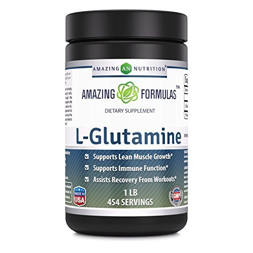 Amazing Nutrition L-Glutamine Powder Amino Acid Supplement, 1 lb