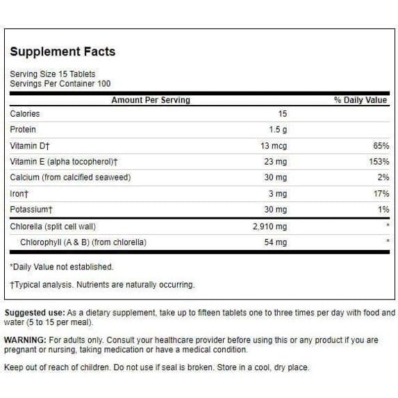 Swanson Kyoto Chlorella Tablet 6000 Tablets