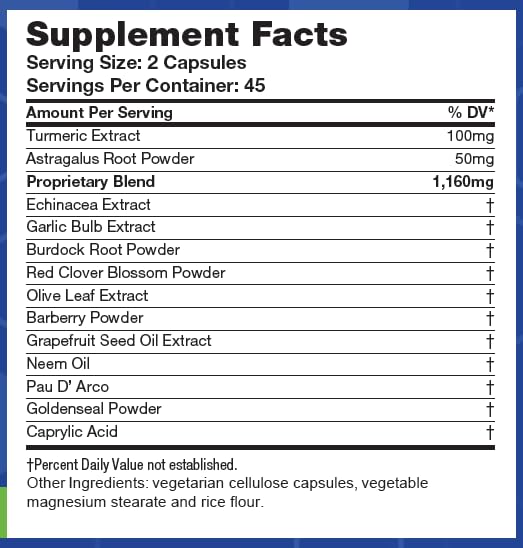 LifeSource Vitamins All Natural Anti-B Bronchial & Lung Support Capsule 1 Count