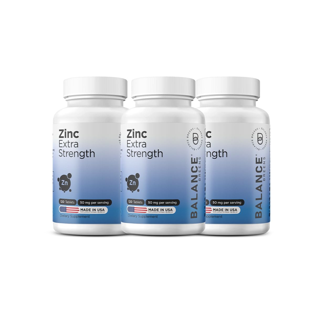 Balancebreens Zinc 50mg Tablets, Ultra-Absorbable, Extra Strength, 360 Count