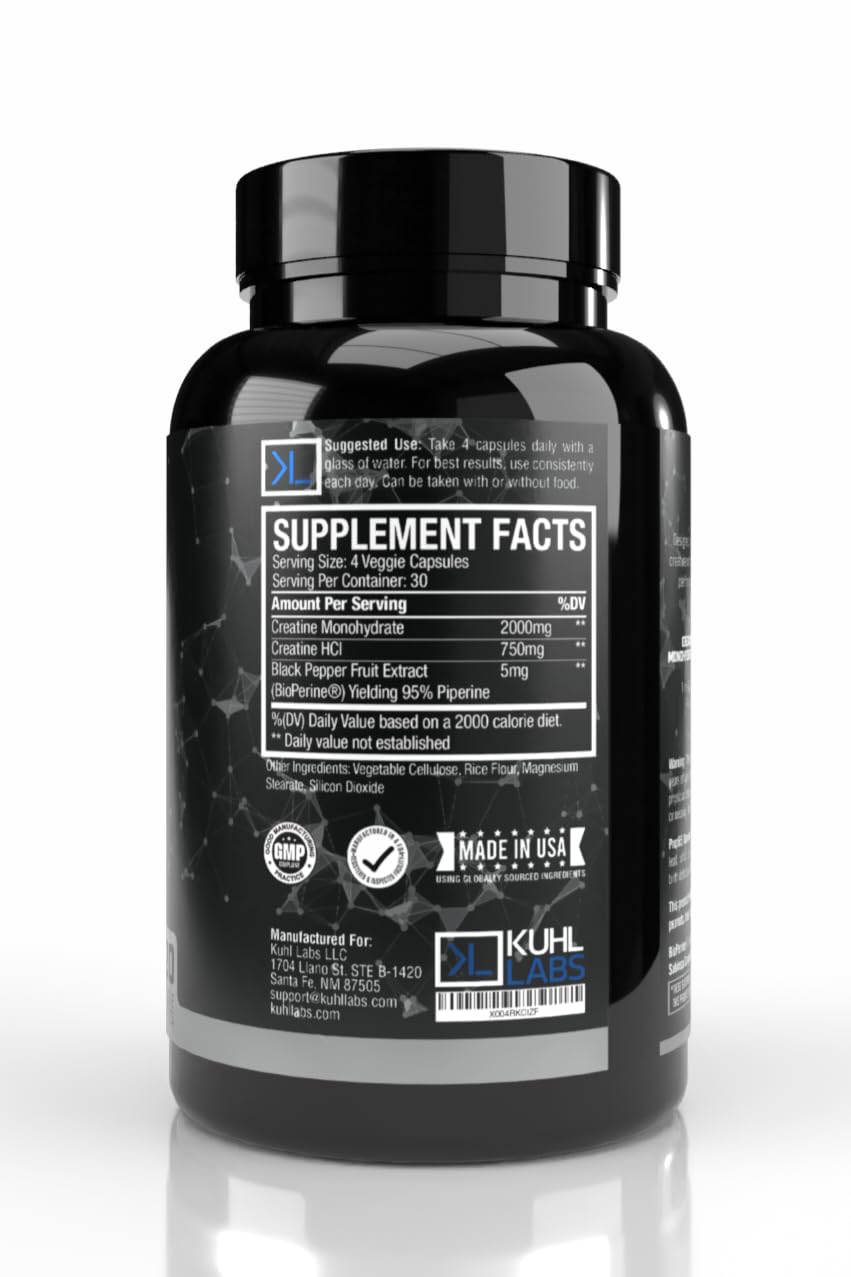 Kuhl Labs Creatine Advanced Blend Capsules, 120 Capsules