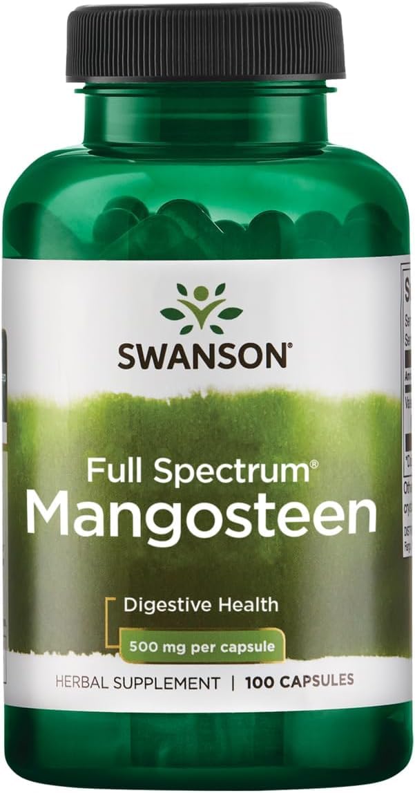 Swanson Full Spectrum Mangosteen 500 mg Capsules, 100 Count
