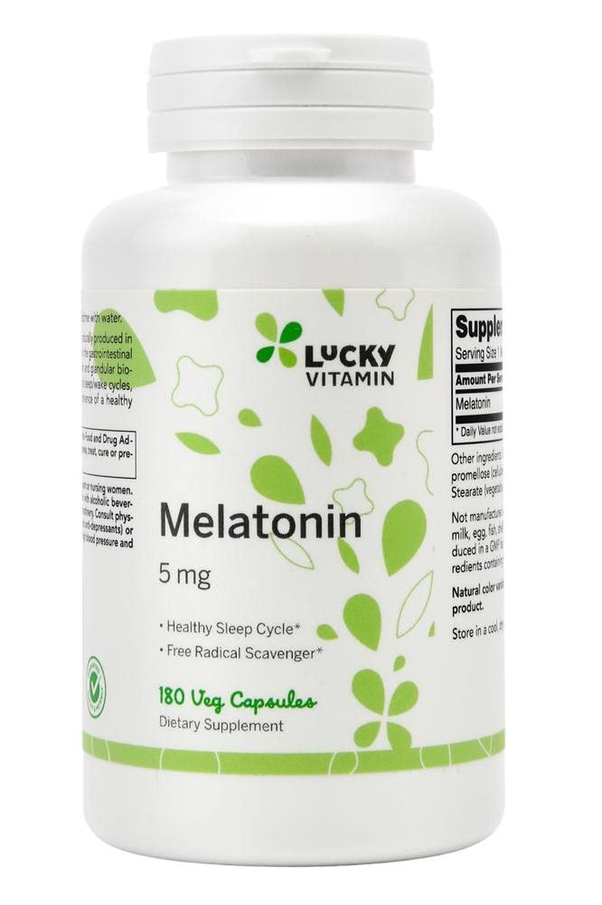 Lucky Vitamin Melatonin 5 mg Capsule, 180 Capsules