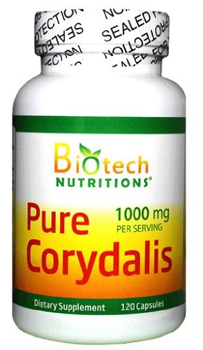 Biotech Nutritions Corydalis Dietary Supplement 10:1 Extract 1000 mg Capsule, 120 Count