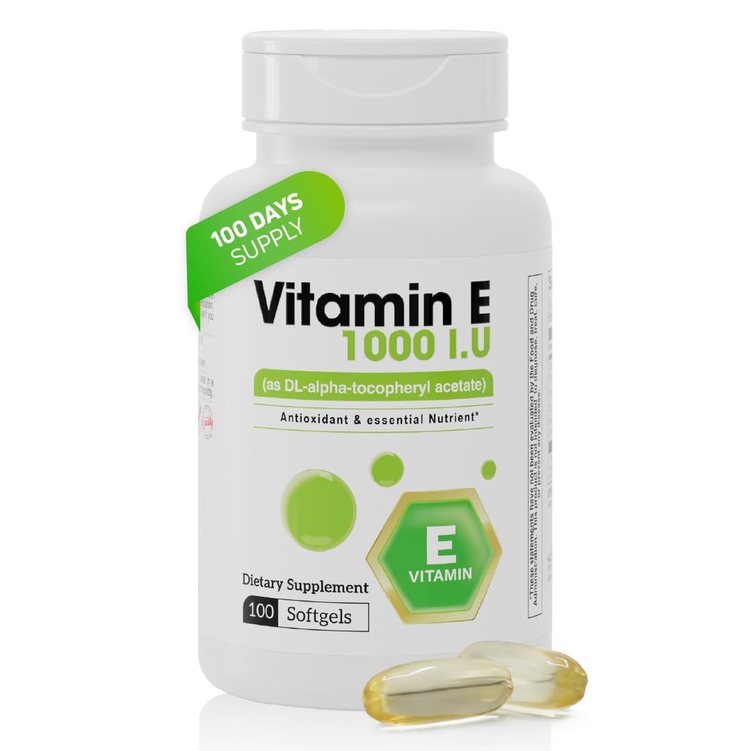 Nutra Nutrition Vitamin E 1000 IU Softgel, 100 Count