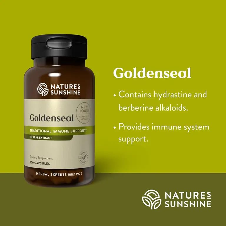 Nature's Sunshine Golden Seal Capsules, 100 Capsules