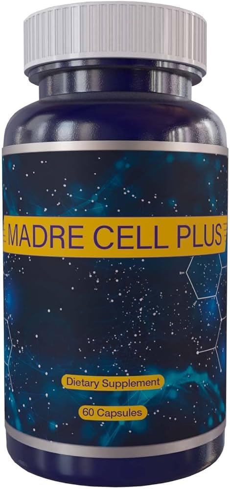 Generic Madre Cell Plus Stem Cell Made of Purest AFA Gluten Free Blue Green Algae Capsules 60 Count