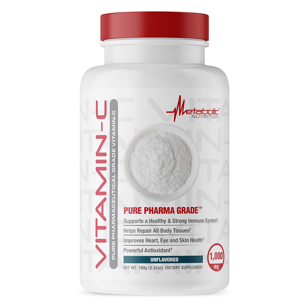Metabolic Nutrition Vitamin C Powder 1000mg High Absorption Ascorbic Acid, 3.53 Ounce