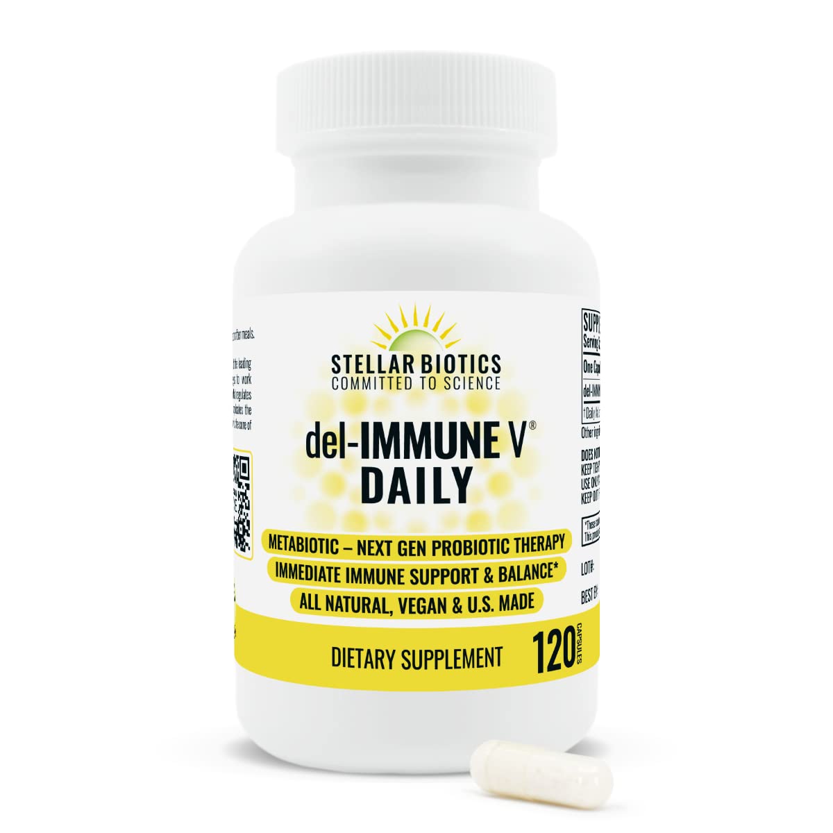 Del-Immune V Daily Metabiotic: NextGen Probiotic Therapy 120 Capsules