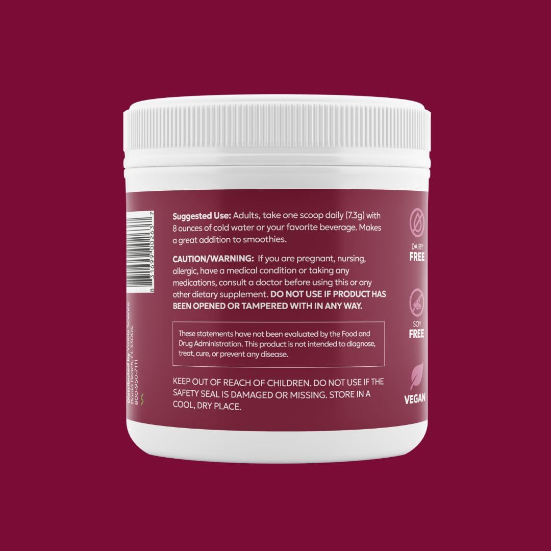 Visible Science Beet Root Powder – Superfood with Antioxidants, Circulation & Endurance Support, 7.7 oz